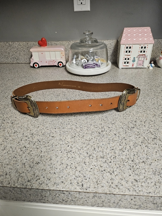 Anthropologie Accessories - Anthropologie Tooled Leather Western Belt - Tan